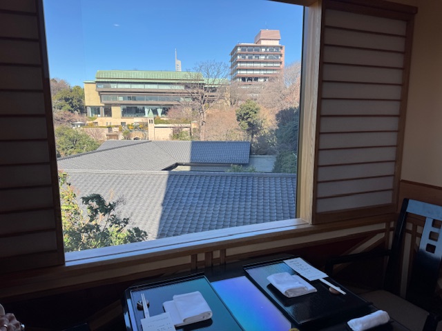 日本料理みゆき個室から望むて庭園の景色